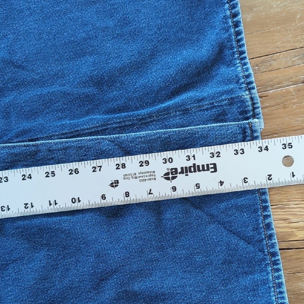 Banana Republic Blue Denim Midi Jean Skirt with Contrast Topstitching - Picture 12 of 16